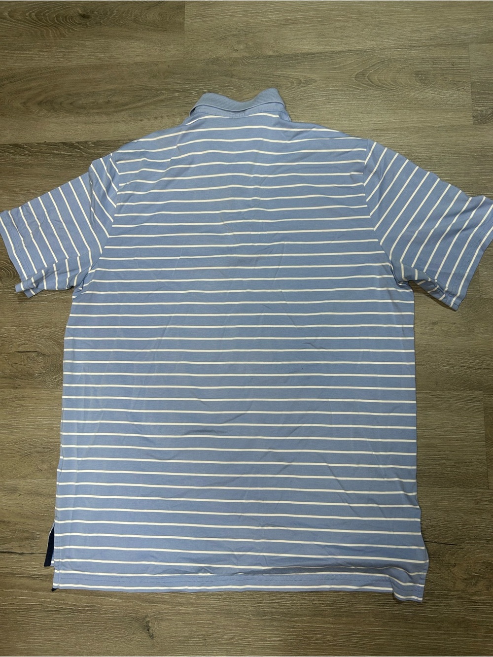 Ralph Lauren Polo Golf Wicking Striped Short Sleeve Polo Shirt Men's L Blue - Picture 4 of 5